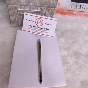 AUTHENTIC SILVER TONE BLACK PEN